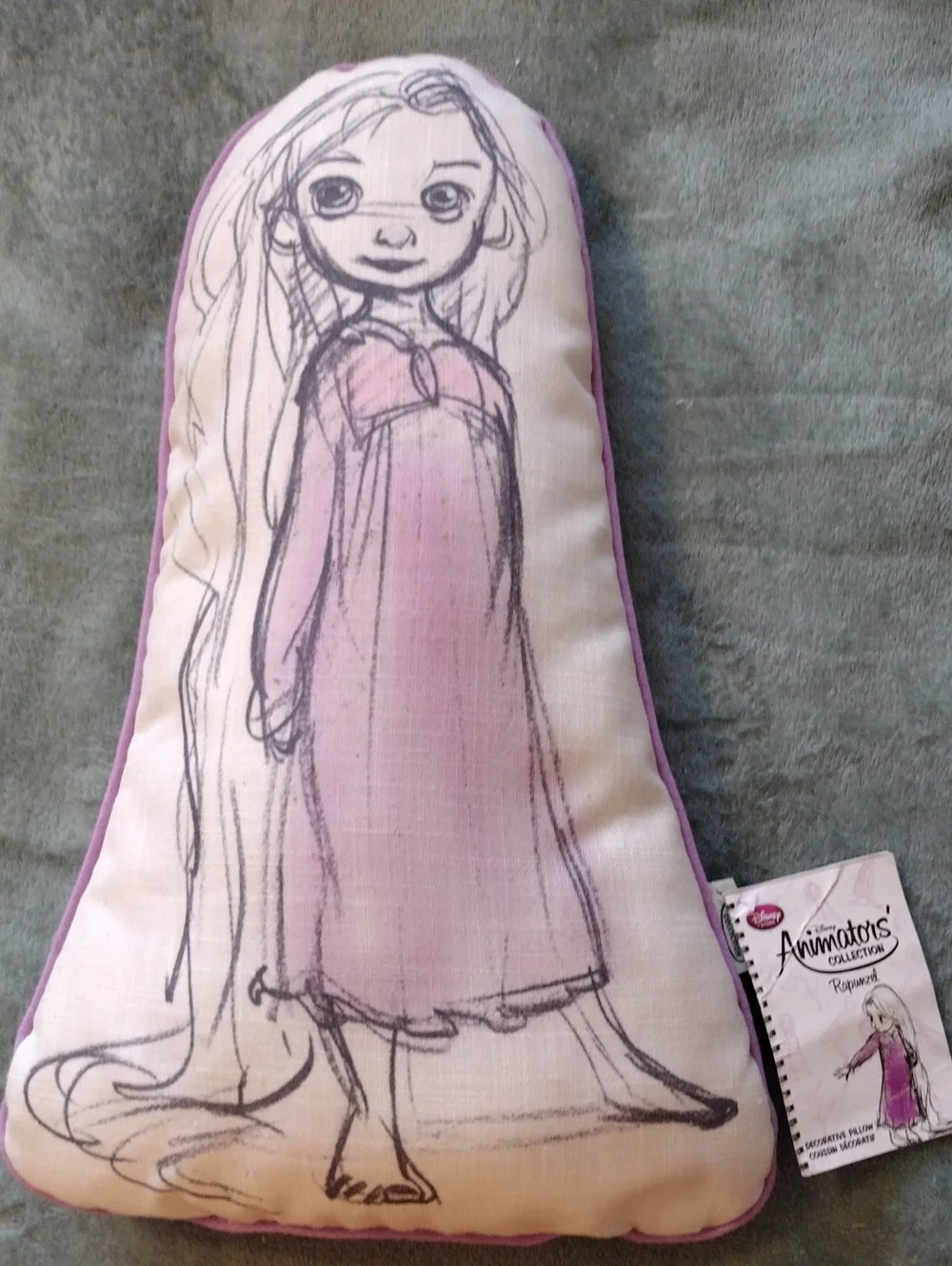 Disney Rapunzel Sketch Pillow - Purple & White